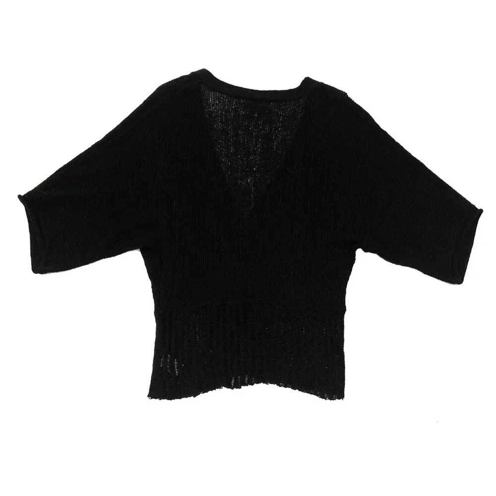 Michael Kors Black Button Cardigan Top Blouse Womens S